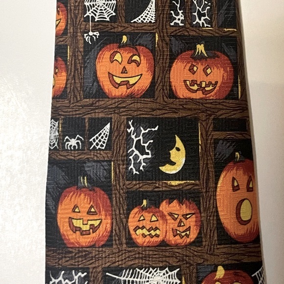 Halloween jack-o’-lantern Halloween Fun Tie - Picture 2 of 4